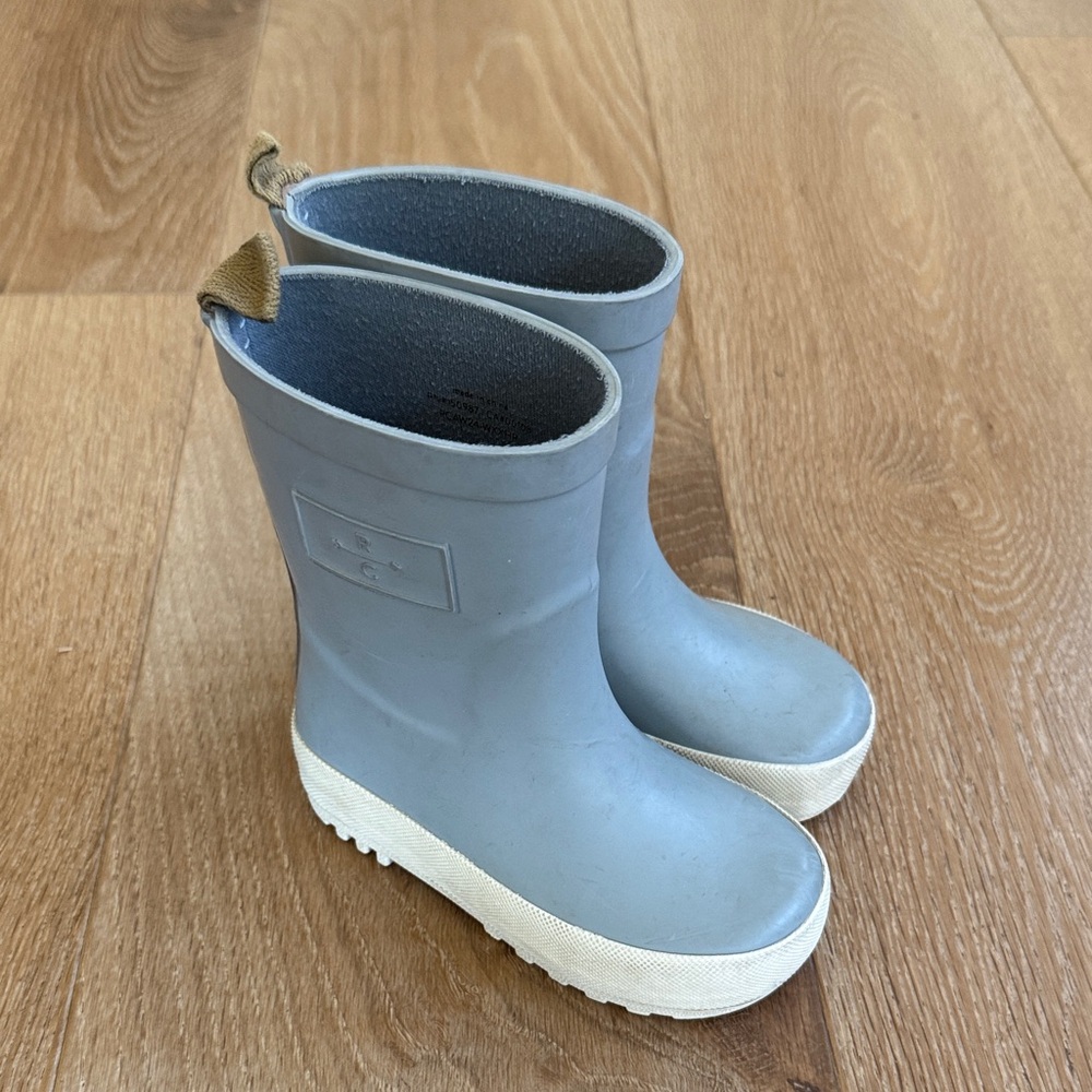 Rylee + Cru Kids Light Blue Rain Boots with Cream Sole